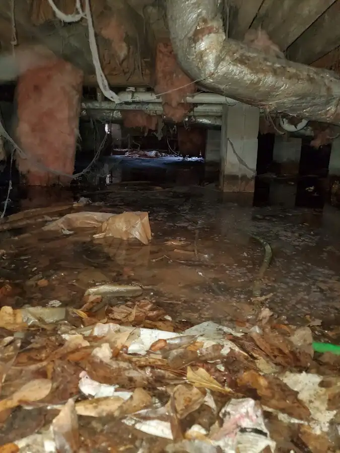 Crawl space flood assessment for Commercial Water Damage Restoration in Ville Platte